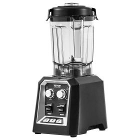 VEVOR Professional Blender, Commercial Countertop Blenders, 68 oz Plastic Jar Blender Combo, Stainless Steel 3 Functions Blender, for Frozen Drin