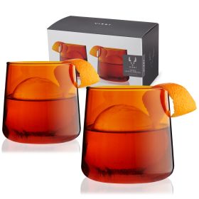 Aurora Cocktail Tumblers in Amber Viski®