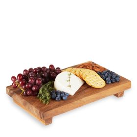 Acacia Footed Serve Board by Twine®