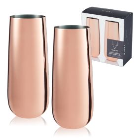 Summit Copper Champagne Flutes Viski® (Set of 2)