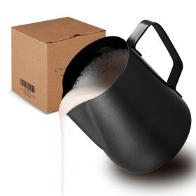 Stainless Steel Milk Frothing Jar - 350 Ml, Matte (Option: Black)